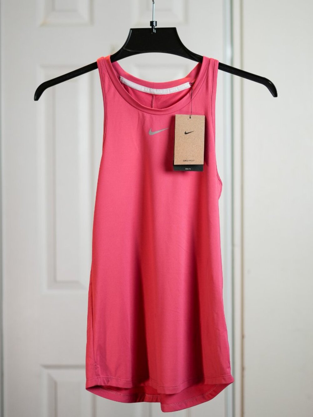 Nike DRI-FIT Slim Fit Pink Athletic Tank Top